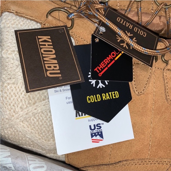 Womens KHOMBU COZY Tan Storm Boot Size 8 M Waterproof Cold Rated Insoles New - Picture 5 of 10